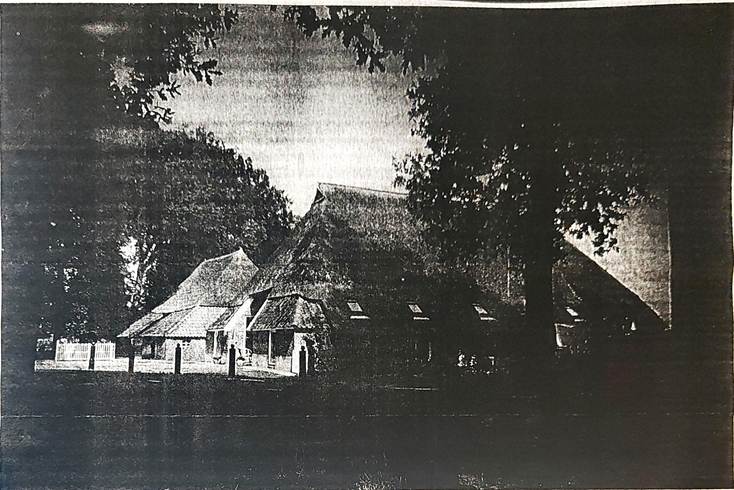 Afbeelding met boom, Fotopapier, huis, buitenshuis